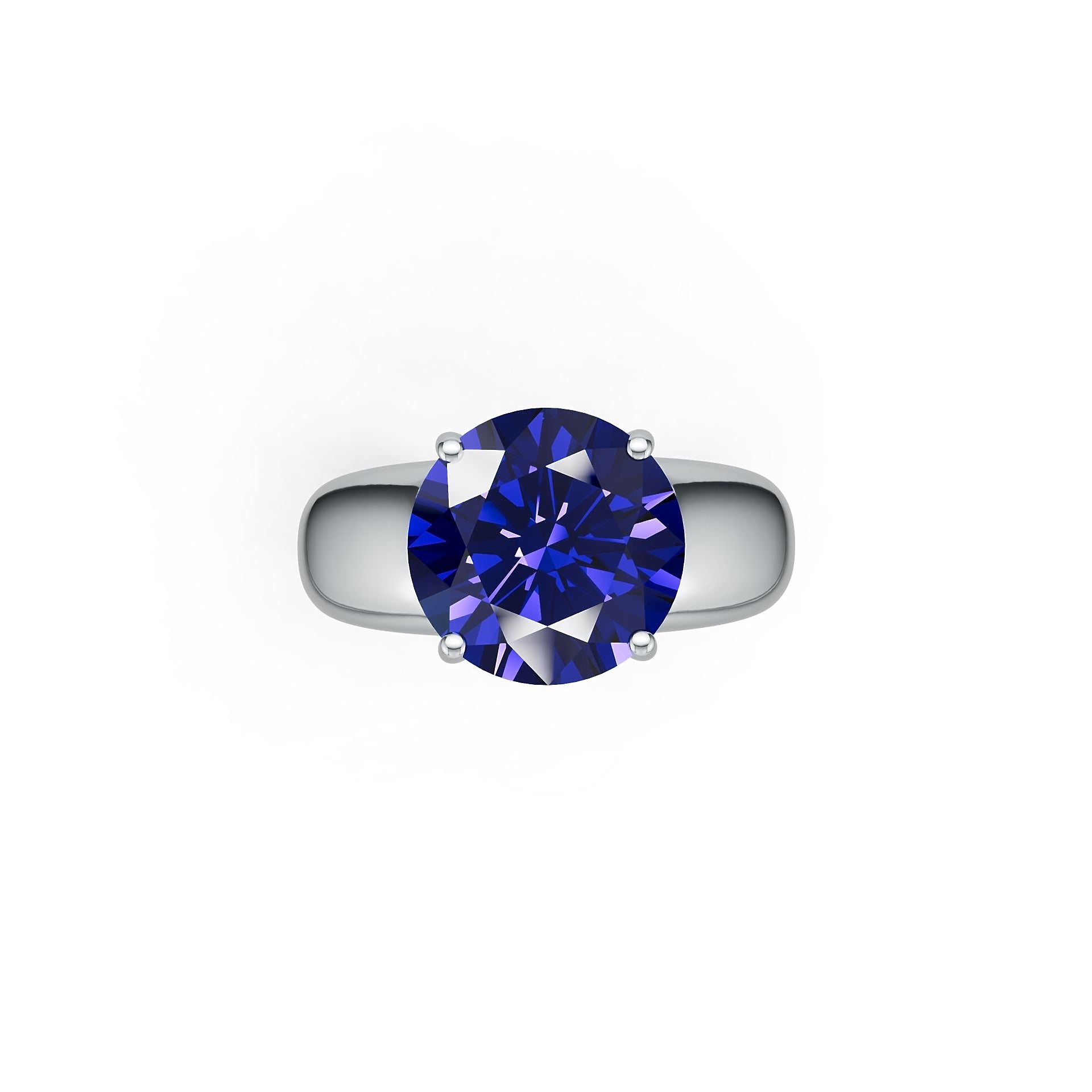 Men's Sterling Silver Semi Mount Ring Setting Round RD 11x11mm Male Syzjewelry