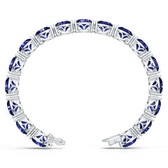 Sterling Silver Semi Mount Bracelet Setting Round RD 10x10mm Tennis Bracelet DHJ