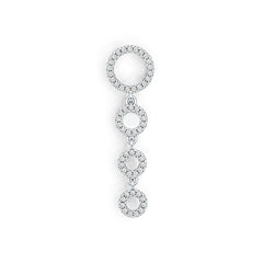 Sterling Silver Semi Mount Pendant Setting Round RD 1.0mm DHJ