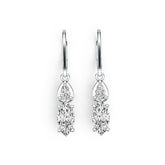 Sterling Silver Semi Mount Earrings Setting Marquise MQ 10X5mm PE 5X3mm DHJ