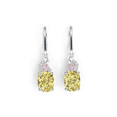 Sterling Silver Semi Mount Earrings Setting Cushion CU 9X7mm TRI 4X4mm DHJ