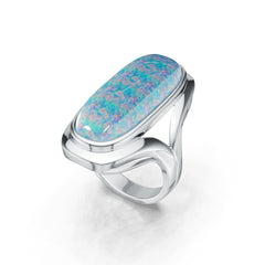10K Gold Semi Mount Ring Setting Oval OV 25X10.3mm Cabochon DHJ