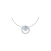 Sterling Silver Semi Mount Pendant Setting Round RD 7x7mm DHJ