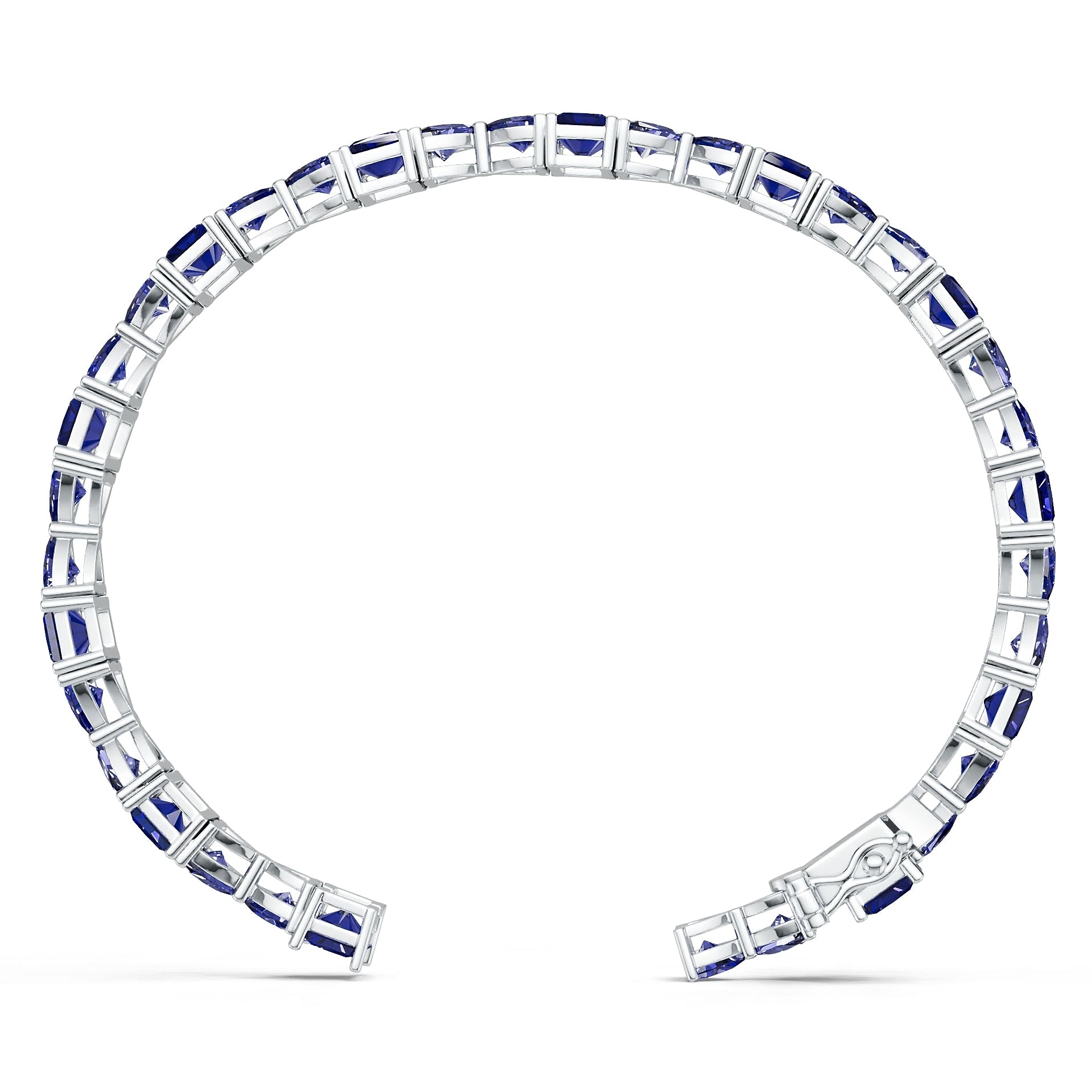Sterling Silver Semi Mount Bracelet Setting OCT 7X5mm TRI 5x5mm 7 Inch Syzjewelry