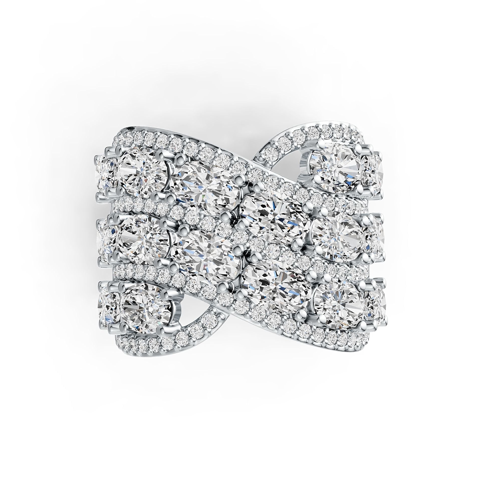 Sterling Silver Semi Mount Ring Setting Oval OV 6X4mm with White Topaz DHJ