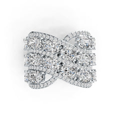 Sterling Silver Semi Mount Ring Setting Oval OV 6X4mm with White Topaz DHJ