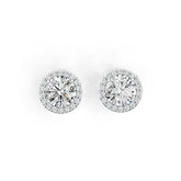 Sterling Silver Semi Mount Earrings Setting Round RD 8x8mm DHJ