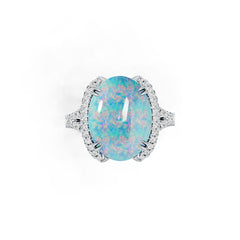 Sterling Silver Semi Mount Ring Setting Oval OV 16X12mm White Topaz DHJ