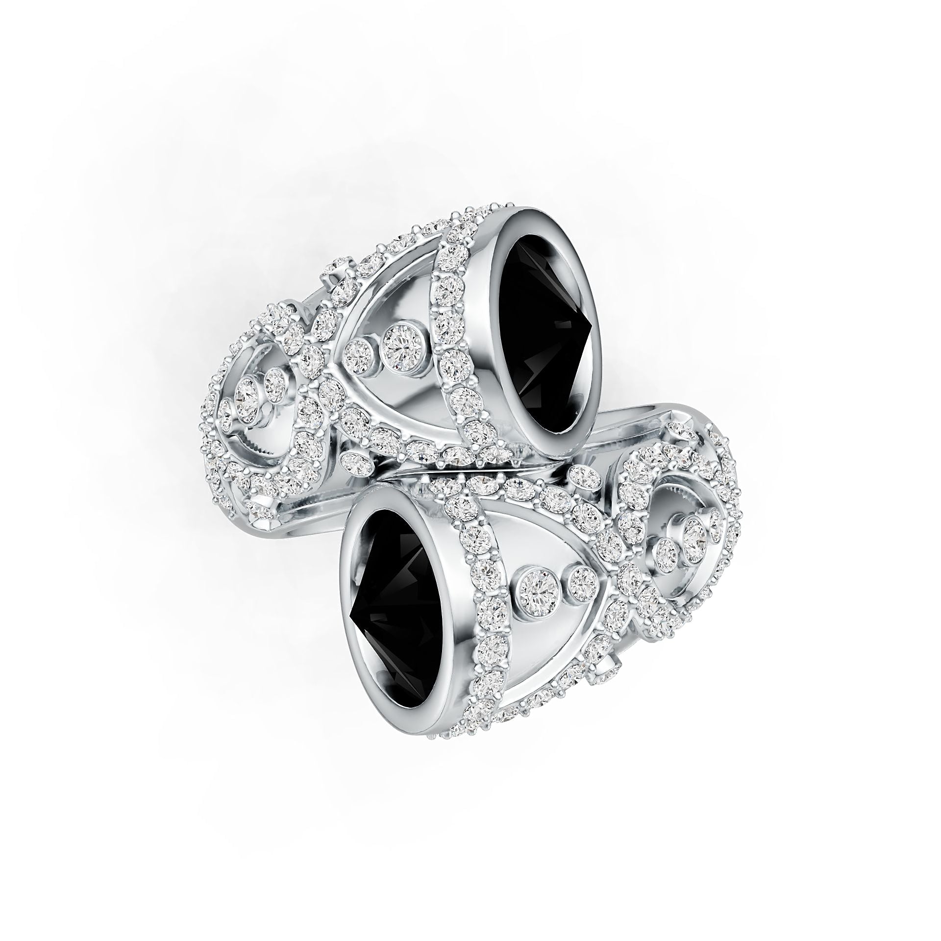 Platinum Semi Mount Ring Setting Round Ro 5x7mm Syz Jewelry