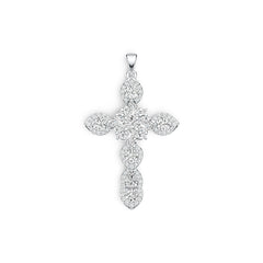 14K Gold Semi Mount Pendant Setting Heart HT 5X5mm PE 5X4mm RD 4X4mm Diamond Accent DHJ