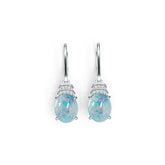 Sterling Silver Semi Mount Earrings Setting Oval OV 10X8mm Cabochon DHJ