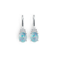 Sterling Silver Semi Mount Earrings Setting Oval OV 10X8mm Cabochon DHJ