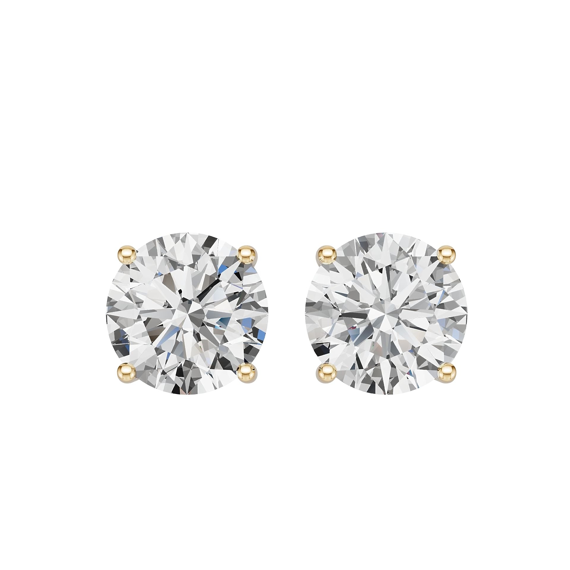 Platinum Semi Mount Earrings Setting Round Ro 5x5mm Syz Jewelry