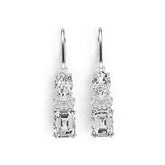 Sterling Silver Semi Mount Earrings Setting Emerald OCT 9X7mm OV 8X6mm DHJ