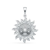Sterling Silver Pendant Solid Sun Theme DHJ