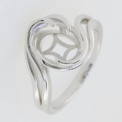 Platinum Semi Mount Ring Setting Oval OV 11x9mm Contemporary Syzjewelry