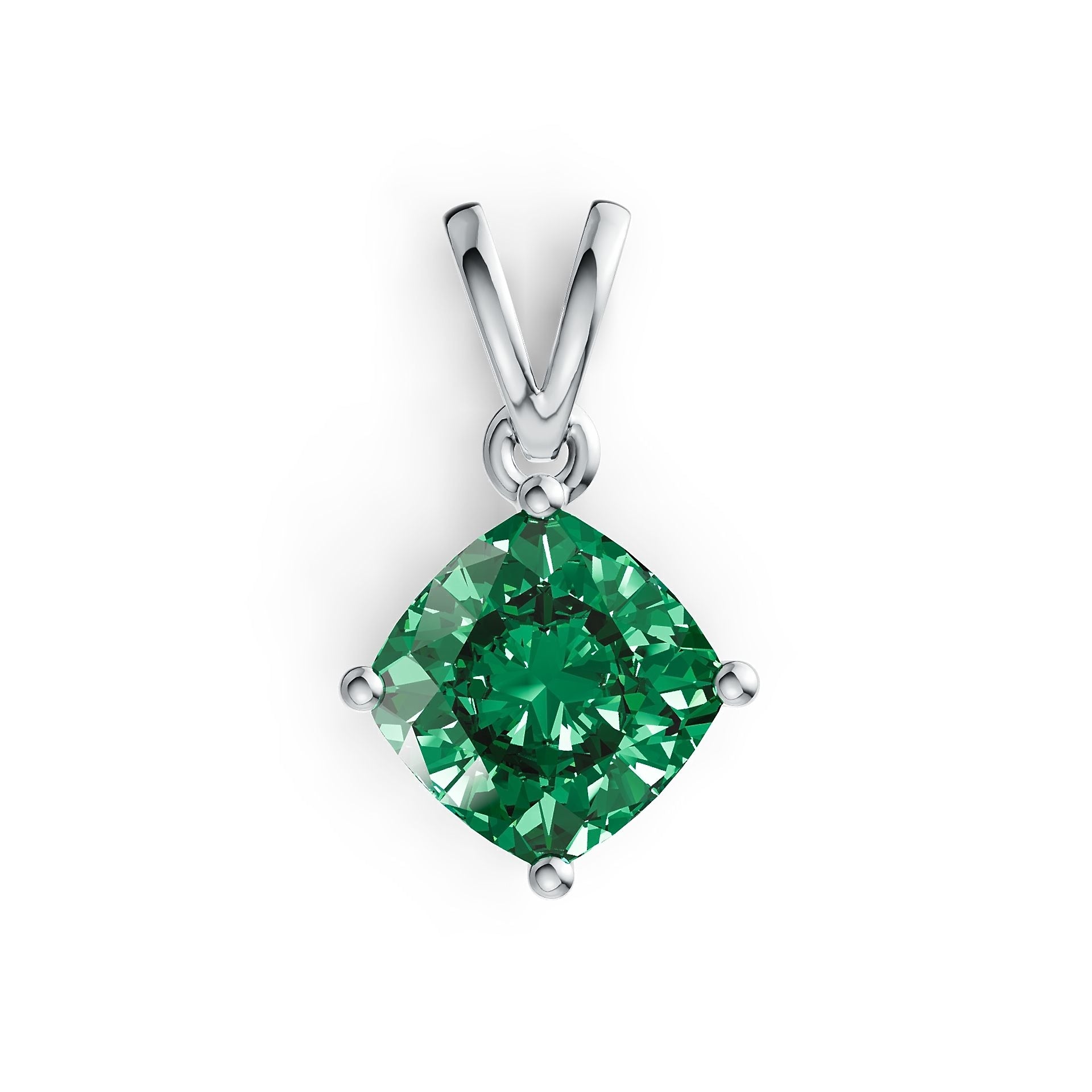 Sterling Silver Semi Mount Pendant Setting Cushion CU 7X7mm DHJ