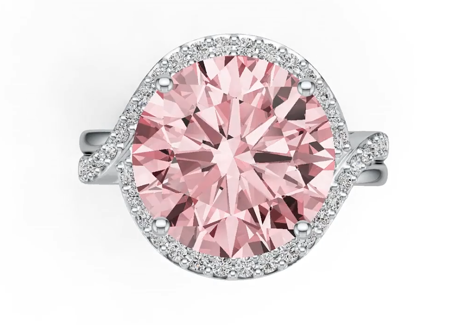 Sterling Silver Semi Mount Ring Setting Round RD 14X14mm Twisted Shank Syzjewelry