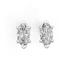 Sterling Silver Semi Mount Earrings Setting Marquise MQ 9X4.5mm Stud DHJ