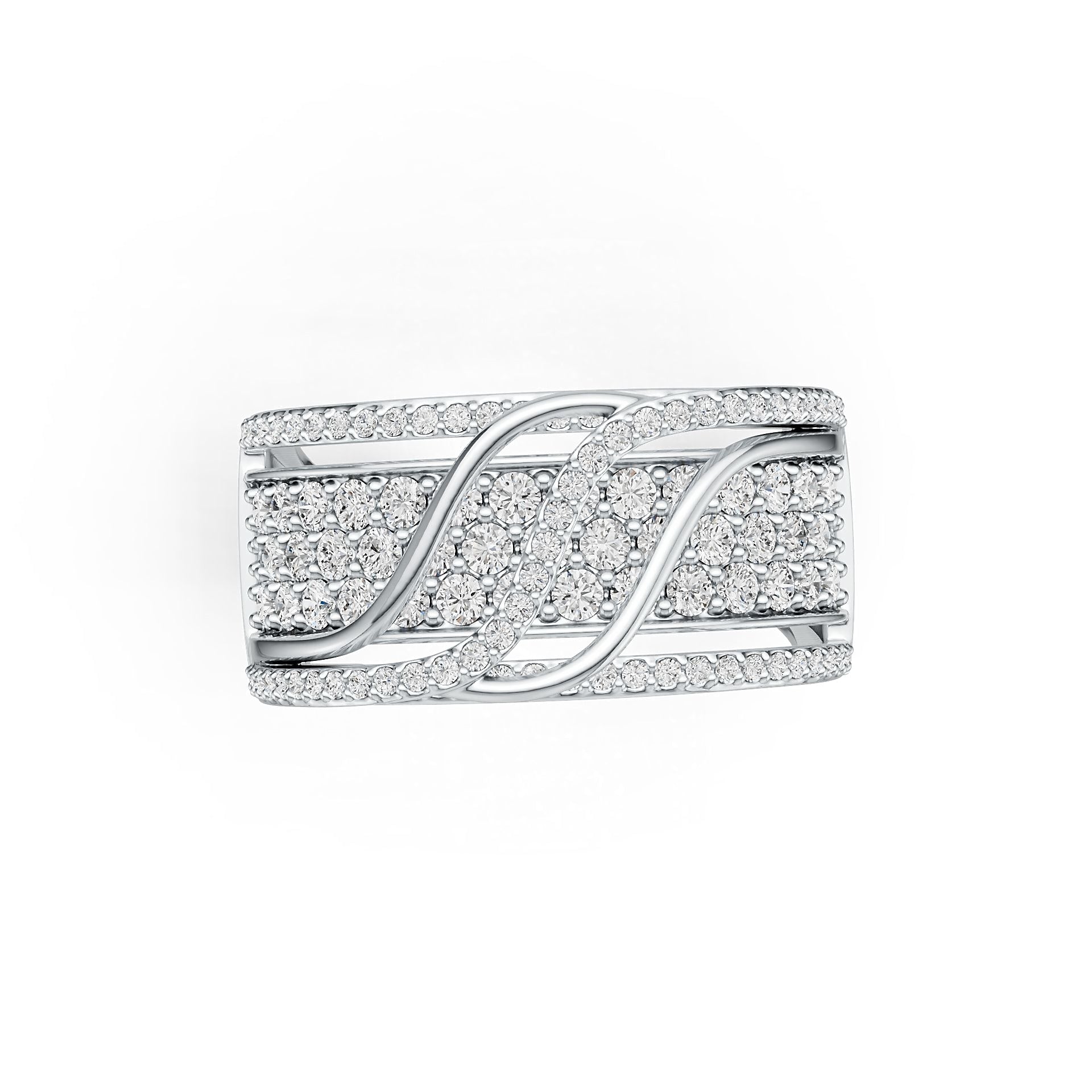 Sterling Silver Semi Mount Ring Setting Round RD 2x2mm DHJ
