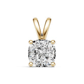 18K Gold Semi Mount Pendant Setting Cushion Cu 5x7mm Diamond Accent Syz Jewelry