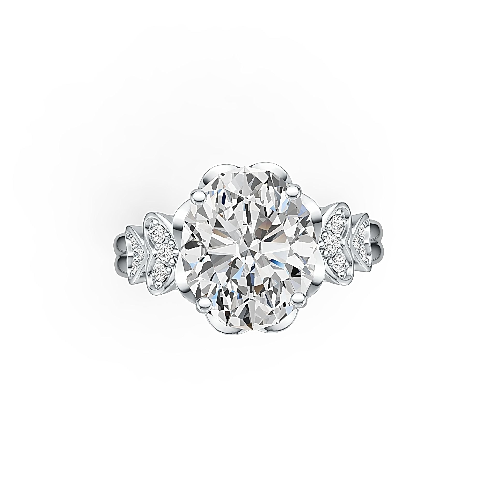 Sterling Silver Semi Mount Ring Setting Oval OV 12X10mm - Syzjewelry