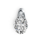 18K Gold Semi Mount Pendant Setting Oval OV 16X12mm Diamond Accent DHJ