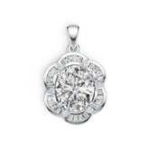 Sterling Silver Semi Mount Pendant Setting Oval OV 12X10mm DHJ