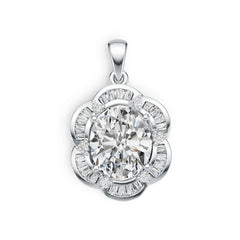 Sterling Silver Semi Mount Pendant Setting Oval OV 12X10mm DHJ