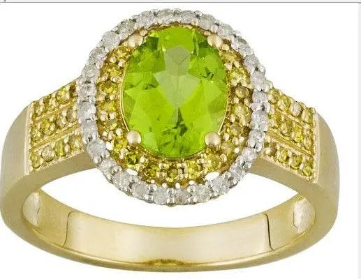 14K Gold Semi Mount Ring Setting Oval OV 8X6mm Diamond Accent DHJ
