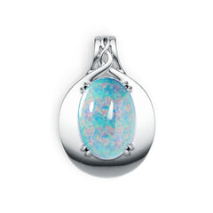 Sterling Silver Semi Mount Pendant Setting Oval OV 14X10mm Cabochon DHJ