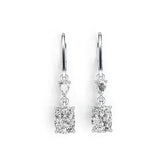 Sterling Silver Semi Mount Earrings Setting Cushion CU 8X6mm PE 5X3mm DHJ