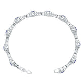 Sterling Silver Semi Mount Tennis Bracelet Setting Oval OV 5X3mm 7" Topaz Syzjewelry