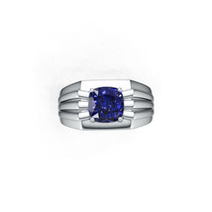 Men's Sterling Silver Semi Mount Ring Setting Cushion CU 8x8mm Syzjewelry