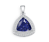 Sterling Silver Semi Mount Pendant Setting Trillion TRI 11x10mm Syzjewelry