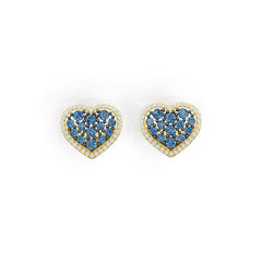 10K 14K Gold or 10K Gold Semi Mount Earrings Setting Round Rd Moissanite Accent Syzjewelry