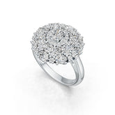 10K Gold Semi Mount Ring Setting Oval OV 6X4mm Moissanite Accent DHJ