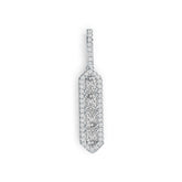 10K Gold Semi Mount Pendant Setting Oval OV 5X3mm Moissanite Accent DHJ