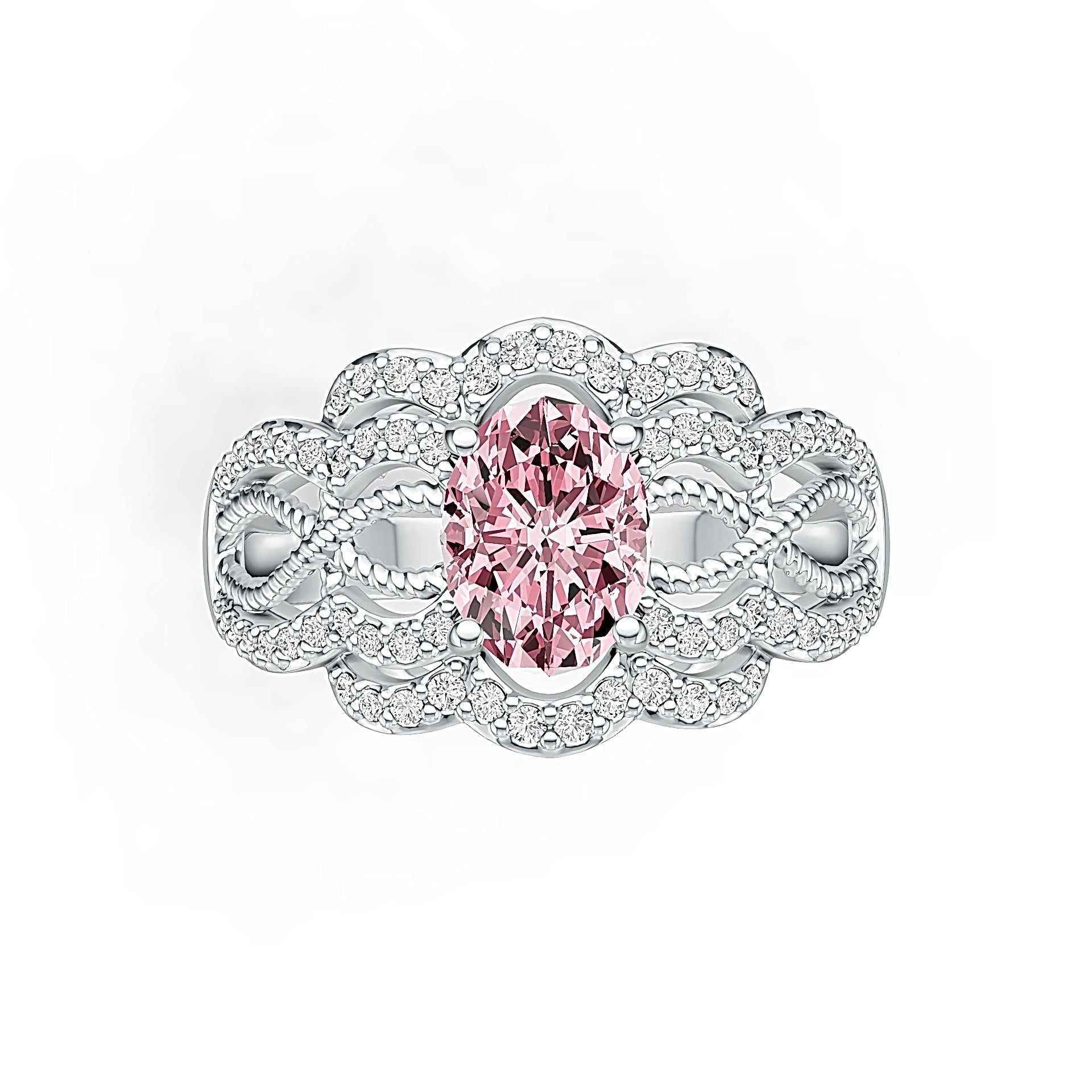 Sterling Silver Semi Mount Ring Setting Oval OV 8X6mm DHJ