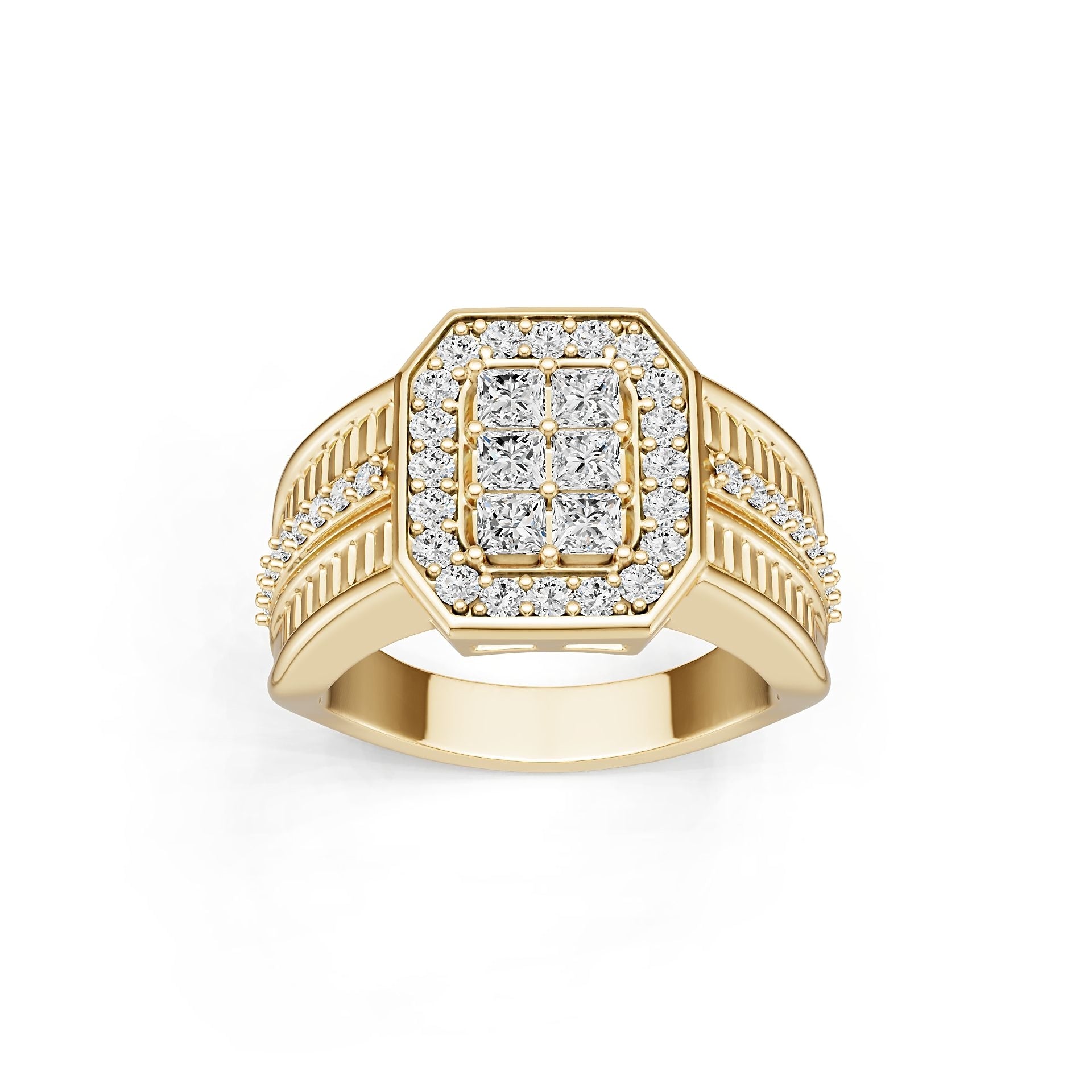 18K Gold Semi Mount Ring Setting Round Ro 6x6mm Syz Jewelry