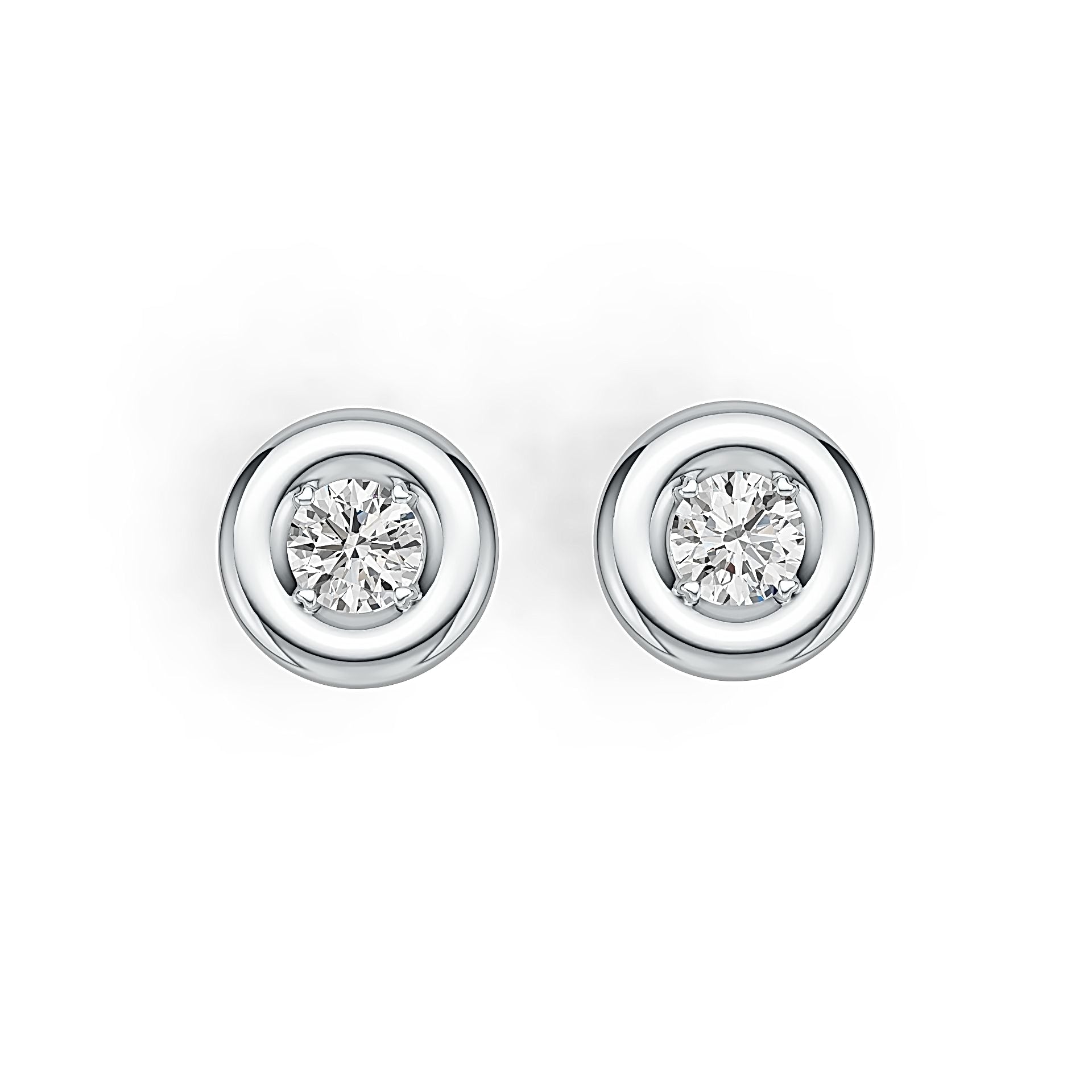 Sterling Silver Semi Mount Earrings Setting Round RD 5x5mm - Syzjewelry