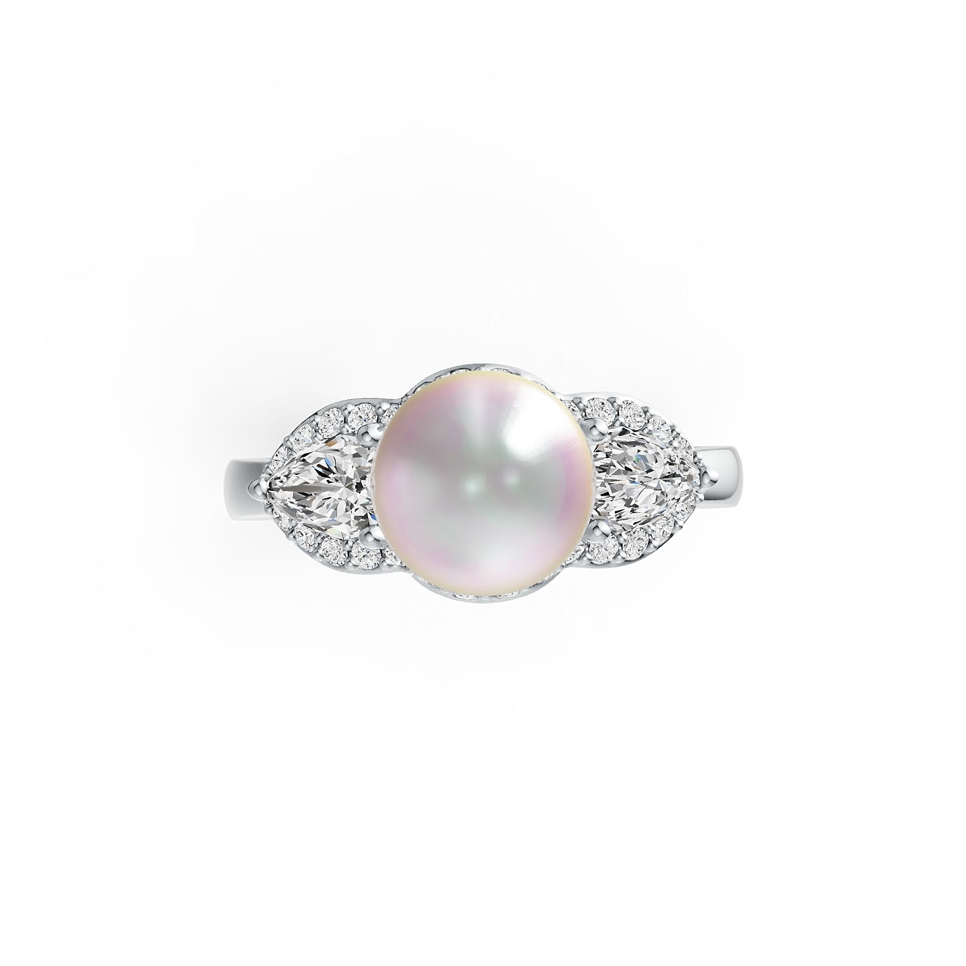 Sterling Silver Semi Mount Ring Setting Round RD 8.5mm PE 6X4mm DHJ
