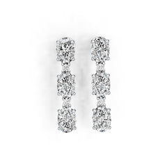 Sterling Silver Semi Mount Earrings Setting Oval OV 6X4mm DHJ