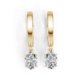 14K Gold Semi Mount Earrings Setting Oval Ov 8x6mm Diamond Accent Syz Jewelry