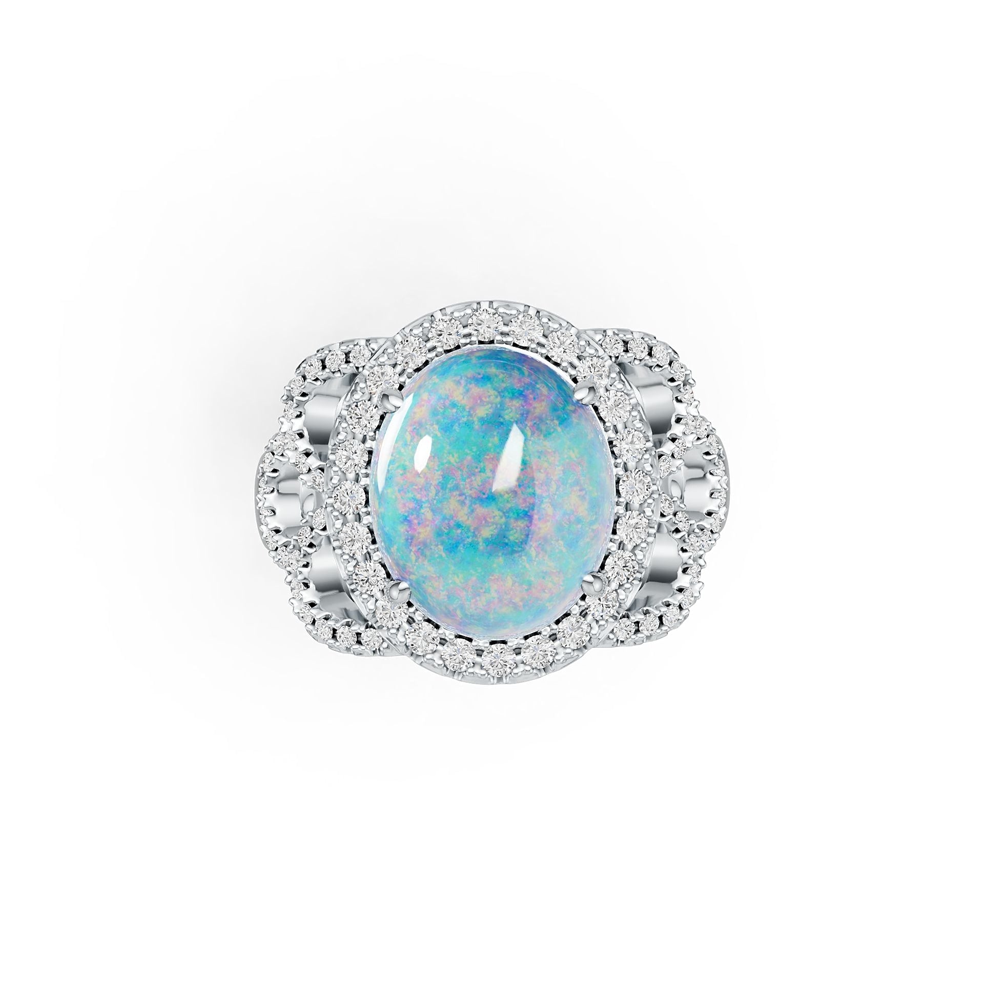 Sterling Silver Semi Mount Ring Setting Oval OV 12X10mm Cabochon DHJ