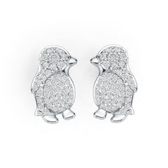 Sterling Silver Semi Mount Earrings Setting Round RD 1.5mm DHJ