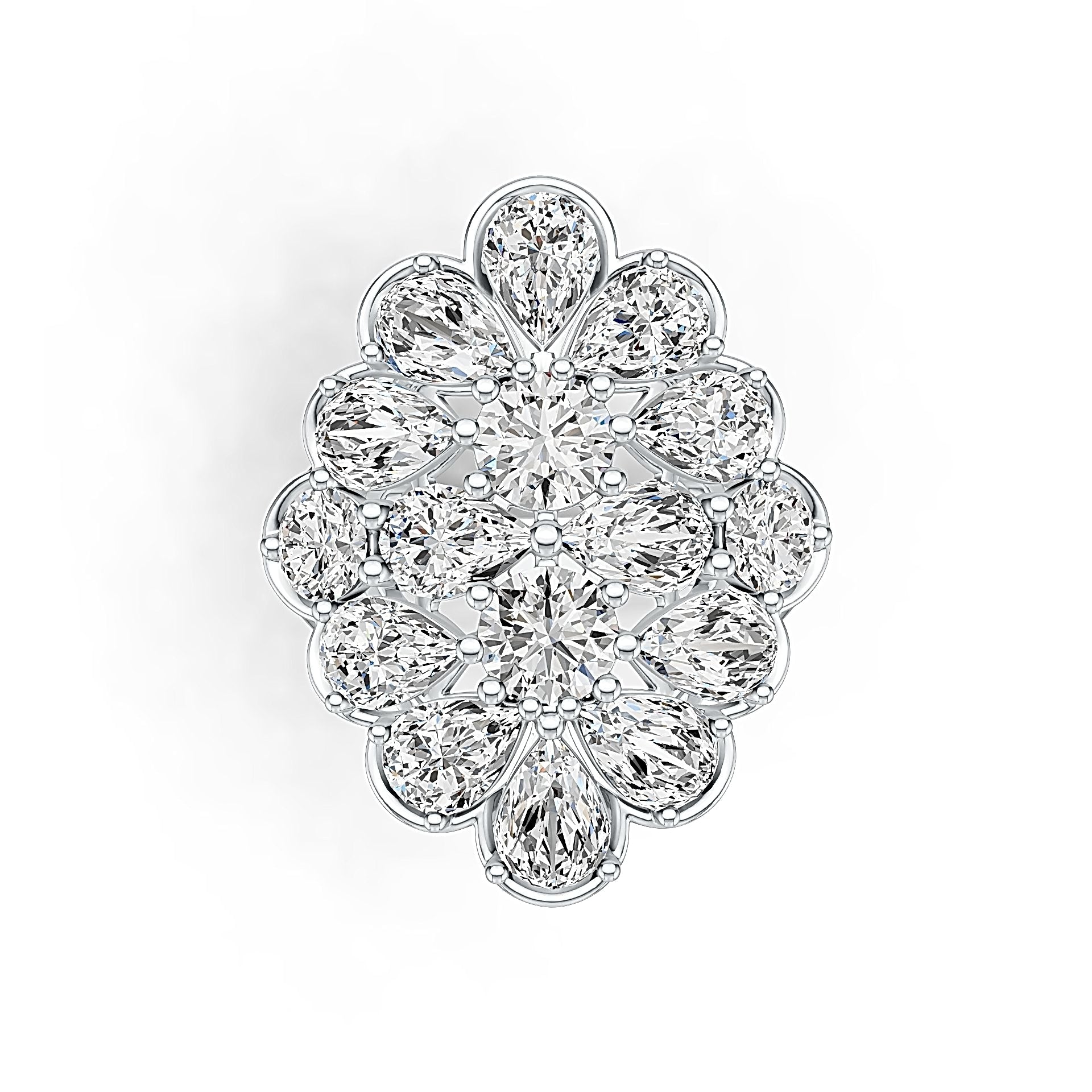 Sterling Silver Semi Mount Ring Setting Oval OV 7X5mm RD 6X6mm RD 5X5mm DHJ