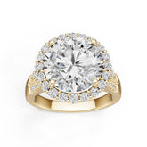 14K Gold Semi Mount Ring Setting Round Ro 6x6mm Diamond Accent Syz Jewelry
