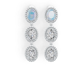 Sterling Silver Semi Mount Earrings Setting Oval OV 8X6mm DHJ