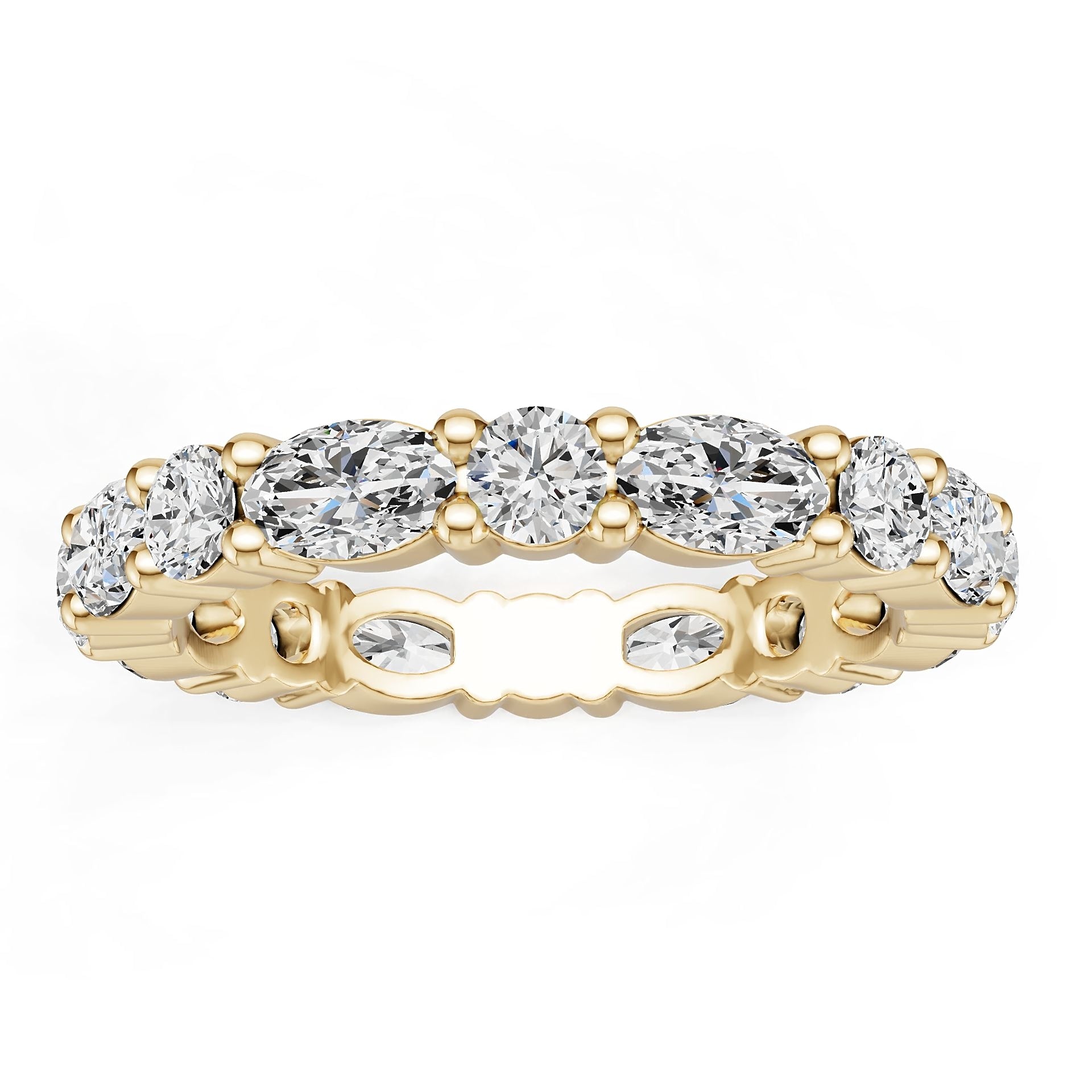 Platinum Semi Mount Ring Setting Round Ro 5x3mm Diamond Accent Syz Jewelry